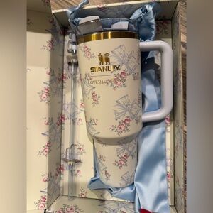 Blue bows and floral Loveshack Fancy 40 oz Stanley Tumbler
